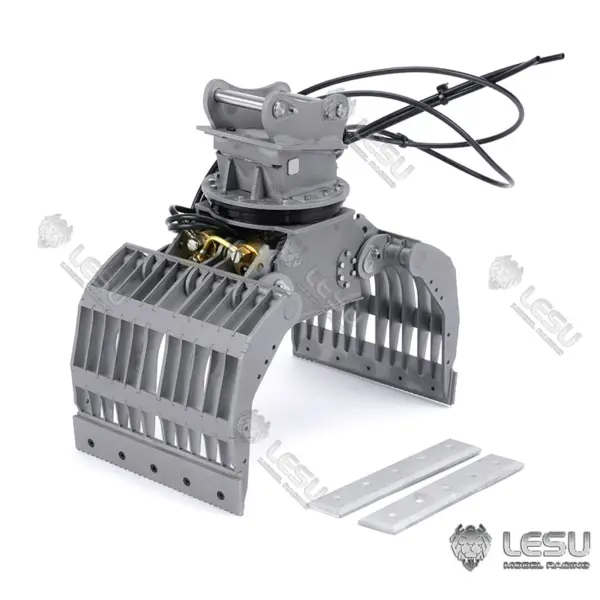 1/14 LESU RC Metal Hydraulic Aoue ET30H Wheeled Excavator Model Pump Cabin Sticker Display Grapple Ripper Bucket Scraper Compactor