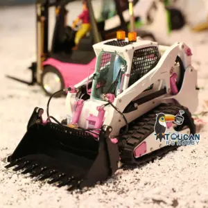 LESU 1/14 Aoue-LT5 Tracked Skid-Steer RC Hydraulic Loader RTR Remote Control Construction Car Model Rotating LED Light FS-i6S Transmitter Sound