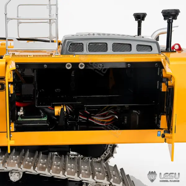 LESU 1/14 RC Hydraulic Excavator LR956 Metal 3 Arms Remote Control Digger Model 4+3CH Valve Dual Pumps Light Flysky PL18EV LITE