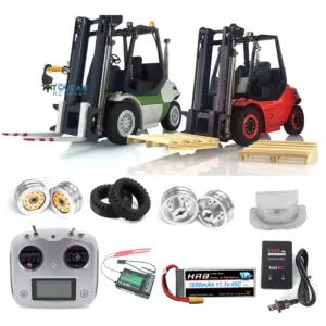 LESU 1/14 RC Hydraulic Forklift Transfer Car Painted RTR Truck Motor Light Battery Radio System Remote Control Vehicles