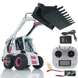 Customized LESU Hydraulic RC Loader Aoue LT5H 1/14 Wheeled Skid-Steer I6S Radio Car Metal Booms Ready to Go Finished Gifts Toy
