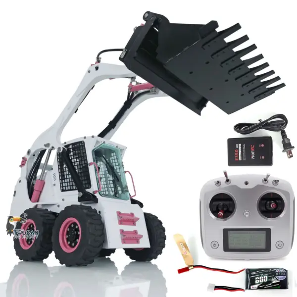 Customized LESU Hydraulic RC Loader Aoue LT5H 1/14 Wheeled Skid-Steer I6S Radio Car Metal Booms Ready to Go Finished Gifts Toy