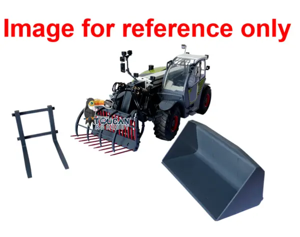 JDM-128 1/14 Metal RC Forklift Multifunctional Telescopic Hydraulic Construction Vehicles 4-Way Vavles Differential Lock 2Axles Steering