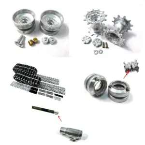 1:16 Mato Leopard2A6 Radio Control RTR Tank Model Metal Spare Parts Tracks Rubber Pads Barrel Muzzle Sprockets Idlers W/ Bearings