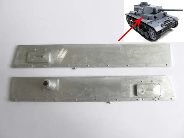 Mato 1/16 Radio Controlld RTR Tank German Panzer III Metal Air Intake Box Machine Gun Exhaust Lifting Jack Tracks Tensioners Part