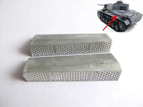 Mato 1/16 Radio Controlld RTR Tank German Panzer III Metal Air Intake Box Machine Gun Exhaust Lifting Jack Tracks Tensioners Part