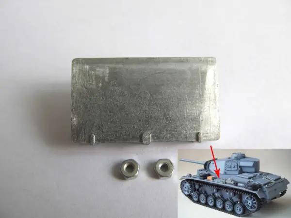 1/16 Mato Radio Controlld RTR Tank German Panzer III Metal Spare Part Fire Extinguisher Upper Hull Box Bar Front Plate