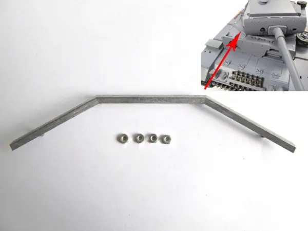 1/16 Mato Radio Controlld RTR Tank German Panzer III Metal Spare Part Fire Extinguisher Upper Hull Box Bar Front Plate