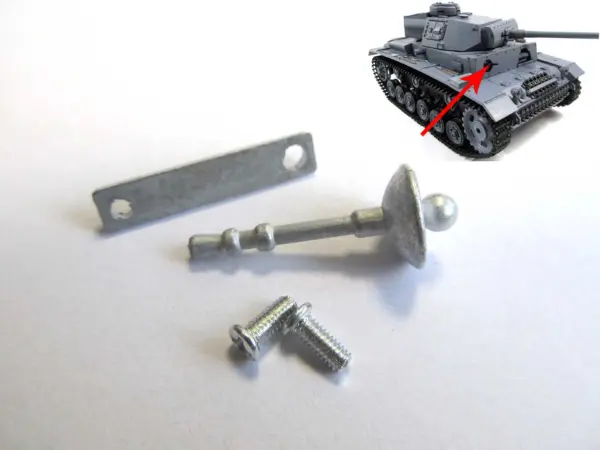 1/16 Mato Metal Machine Gun Radiator Fan Inspection Hatches Sprocket Hubs Towing Cable Radio Controlled RTR Tank German Panzer III
