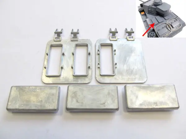 1/16 Mato Metal Machine Gun Radiator Fan Inspection Hatches Sprocket Hubs Towing Cable Radio Controlled RTR Tank German Panzer III