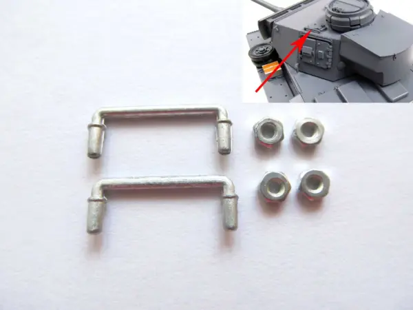 Mato 1/16 Metal Accessory BB Shooting Upper Hull Smoke Launcher Handrail Radio Controlled RTR Tank German Panzer III