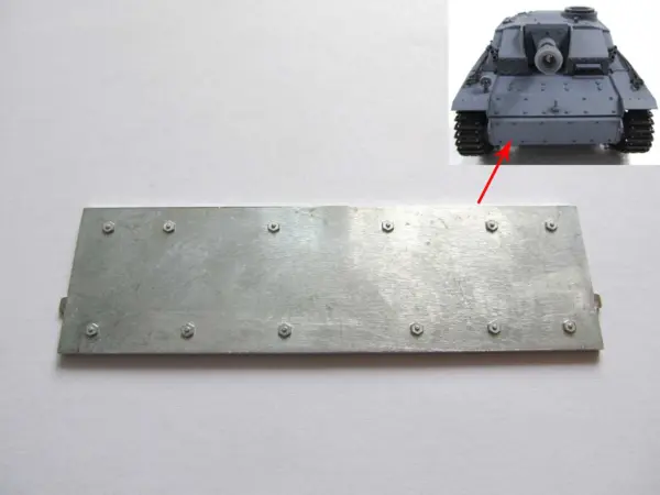 1/16 Mato Radio Controlled RTR Tank German Stug III Metal Aerial Mount Turret Side Handrail Cupola Front Plate Barreltlet Part