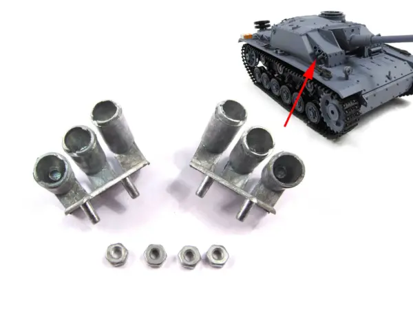 Mato 1/16 Metal Accessory BB Shooting Upper Hull Smoke Launcher Handrail Radio Controlled RTR Tank German Panzer III