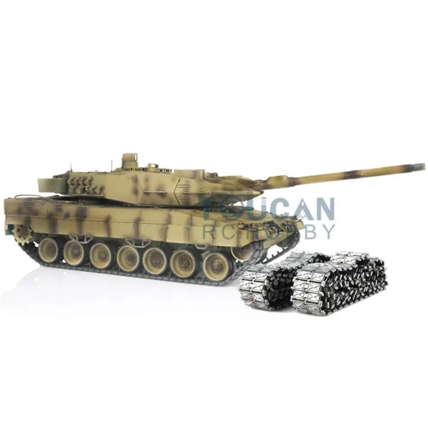 Heng Long 1/16 TK7.0 Edition Leopard2A6 RTR RC Tank 3889 Barrel Recoil Metal Tracks Rubber Pad Father's Day Festival Boys Gift
