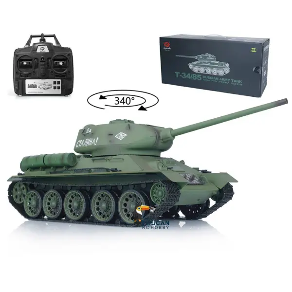 2.4G 1/16 Scale Henglong 7.0 Plastic Ver 3909 Soviet T34-85 RTR RC Tank Remote Controlled Model W/ Driving Gearbox