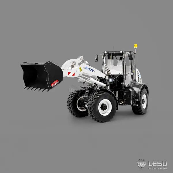 LESU 1/14 4X4 RC Hydraulic Loader Aoue WA100M-8 Metal Remote Control Construction Vehicle Model 4CH Valve Axle Lock Sound Light