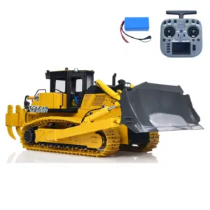 D155AX Metal 1/12 RC Hydraulic Bulldozer RTR Heavy Dozer Model 7 Way Valve 1.0L Oil Pump 5 Plows Radio Master TX15 Radio Battery