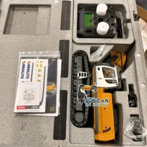 KABOLITE 1/18 K962 100S Remote Control Hydraulic Excavator RC Digger Electric Claw Ripper Hammer Construction Car Machine Toys
