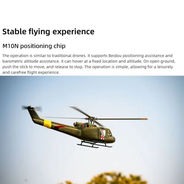 FLYWING UH1 V4 Remote Control Helicopter GPS Automatic Flight Brushless Motor 60A Dual ESC Low Battery Return Huey Adult Gifts