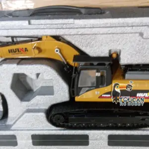 HUINA New Upgrade 580 1/14 Metal Excavator Model Engineering Vehicle Electric Ball Grabber 360 Rotating Shear Claw Sound Lights