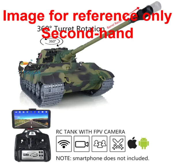 Henglong 1/16 7.0 Customized King Tiger RC Tank FPV Barrel Recoil 3888A Metal
