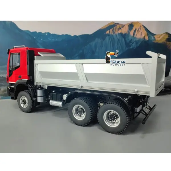 1/14 6x6 Hydraulic RC Dump Truck Radio Controlled Tipper Dumper Car 2-speed Gearbox PNP Sound Light Painted Assembled Model