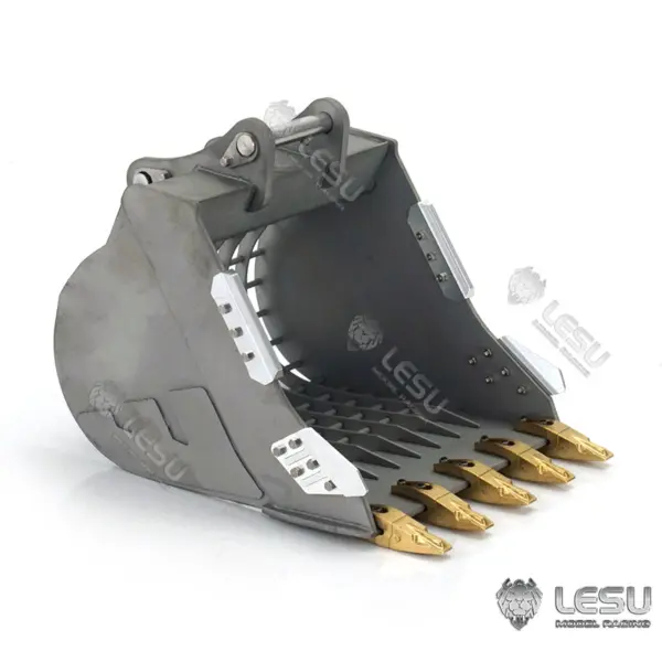 LESU 1/14 RC Model Metal Hydraulic Aoue ET30H Wheeled Excavator Digger Quick Coupler Openable Bucket Small Bucket
