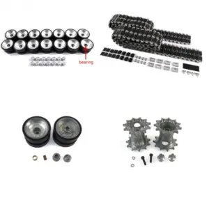 Mato 1/16 HengLong M1A2 Abrams Radio Controlled Tank Metal Spare Part Road Wheels Bearings Sprockets Idlers Tracks With Ruber Pads