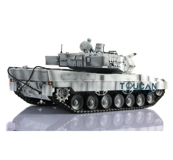 Henglong 1/16 7.0 Version Customized Leopard2A6 RC Tank 3889 w/ Metal Tracks FPV Barrel Recoil BB Shooting 360Degrees Rotating Turret