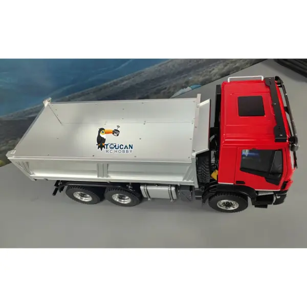 1/14 6x6 Hydraulic RC Dump Truck Radio Controlled Tipper Dumper Car 2-speed Gearbox PNP Sound Light Painted Assembled Model