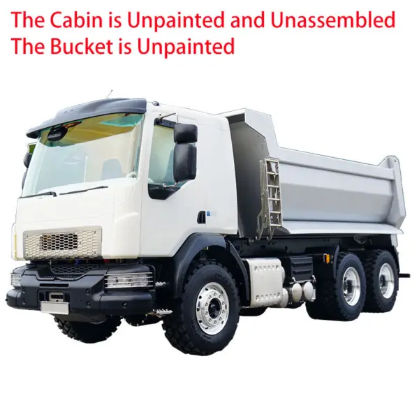 1/14 LESU 6x6 3Axle Hydraulic Metal RC Dumper Radio Control Tipper Sound Light System Unassembled Unpainted VM Cabin DIY Car
