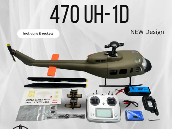 Roban UH-1D 470 Size Scale Helicopter – RTF