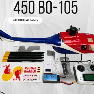 Roban BO-105 Red Bull 450 Size Scale Helicopter – RTF