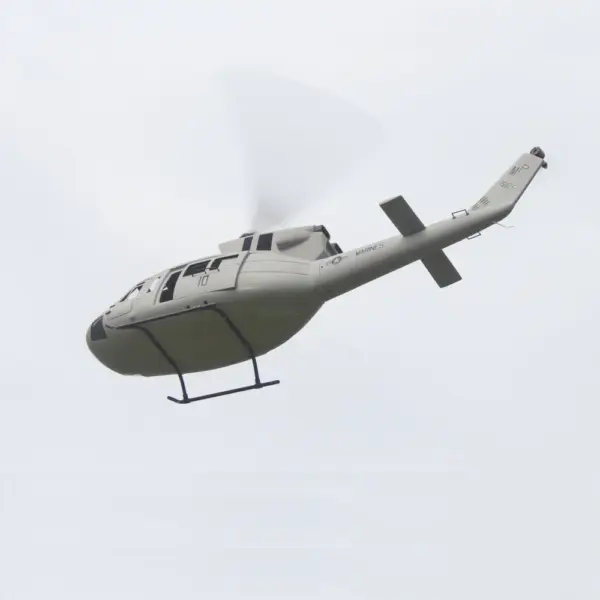 FLISHRC UH-1N Bell 212 Twin Huey (Gray) RTF FL500 V2 500-Class/Size Scale RC Helicopter
