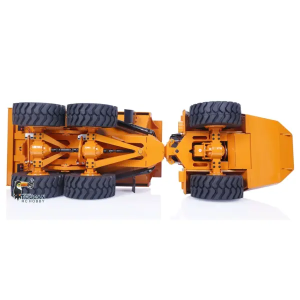 1/14 Metal RC Articulated Truck 6x6 Dumper Car RTR Model A40G Remote Control Construction Vehicles Hydraulic Lifting Tipper Sound Light Brushless Pump Gift Toys for Adult