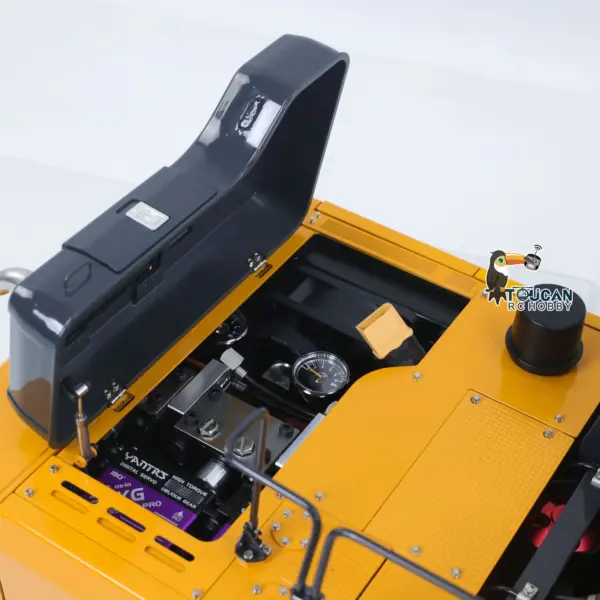 Metal 1/14 Remote Control Excavator E400 Pro 9CH Valves RC Hydraulic Digger Construction Vehicles Stainless Steel Arm Frsky Radio Cooling Fan