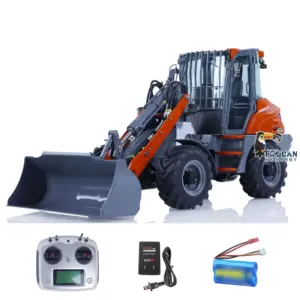 Customized LESU Metal 1/14 Hydraulic RC Loader AOUE MCL8 Remote Control Wheeled Construction Vehicles Hobby Model DIY 4-ways Reversing Valve