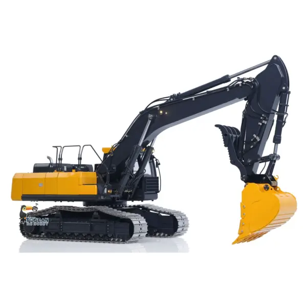 Super Frog 1/14 RC Hydraulic Excavator E400 Metal Remote Control Digger 3 Pumps Pro 6CH Valve Thumb Type Frsky X14 Radio Sound Fans