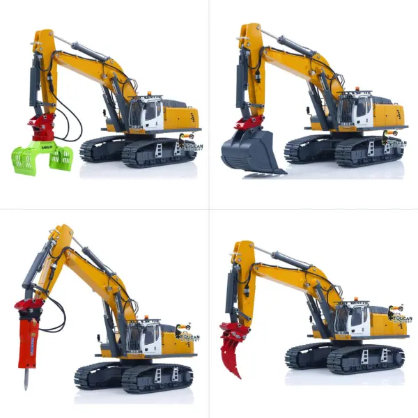 KABOLITE 1/18 K962 100S Remote Control Hydraulic Excavator RC Digger Construction Truck Electric Claw Ripper Hammer ST8 Light Sound