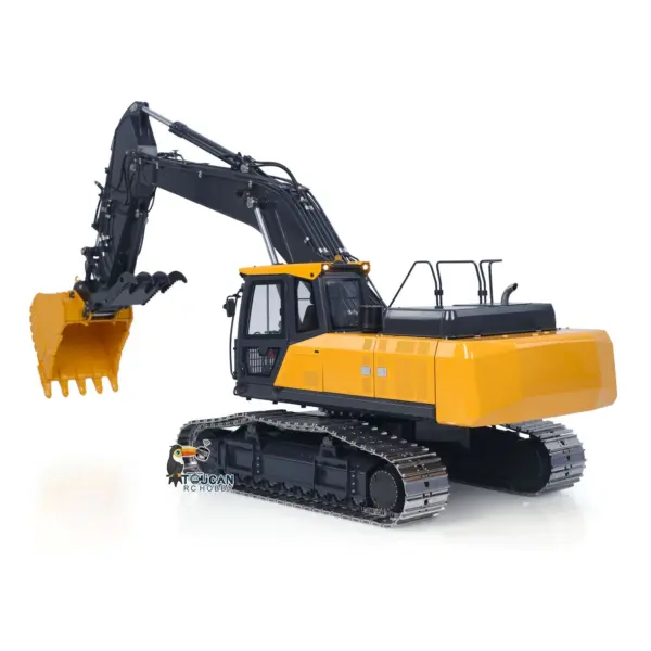 Super Frog 1/14 RC Hydraulic Excavator E400 Metal Remote Control Digger 3 Pumps Pro 6CH Valve Thumb Type Frsky X14 Radio Sound Fans
