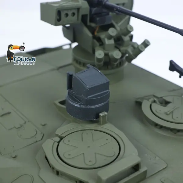 TOUCAN 1/16 Metal RC Tank 3889 German Leopard A6 360 Model Turret Barrel Recoil Infrared System Smoke Electric Periscope