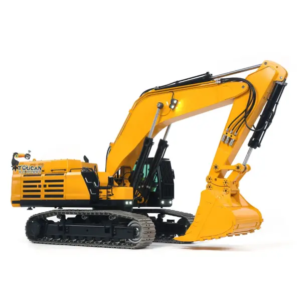 Used 1/12 395F Metal RC Excavator Remote Control Hydraulic Heavy Digger Model 1.0L Dual Pump Paladin PL18EV LITE Radio teshulianjie