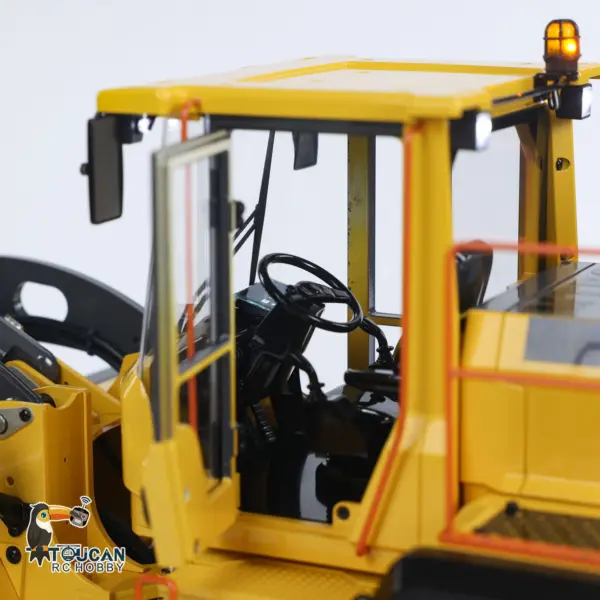 1/14 Metal RC Hydraulic Loader E260L Remote Control Construction Vehicle Flysky ST8 Radio Lock Differential Axle Fork Quick Coupler Light Sound ESC Battery