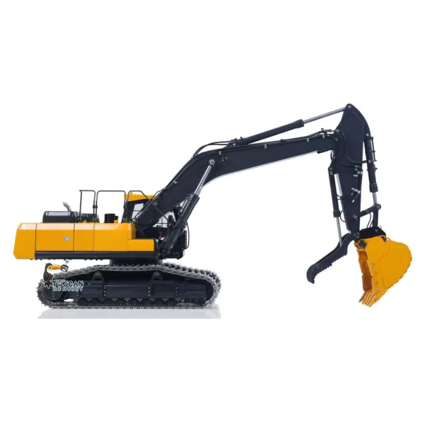 Super Frog 1/14 RC Hydraulic Excavator E400 Metal Remote Control Digger 3 Pumps Pro 6CH Valve Thumb Type Frsky X14 Radio Sound Fans