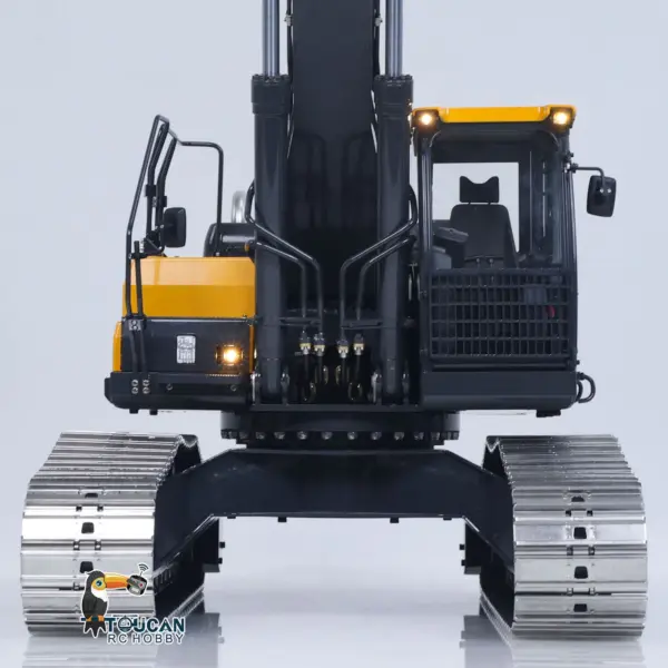 Super Frog 1/14 RC Hydraulic Excavator E400 Metal Remote Control Digger 3 Pumps Pro 6CH Valve Thumb Type Frsky X14 Radio Sound Fans