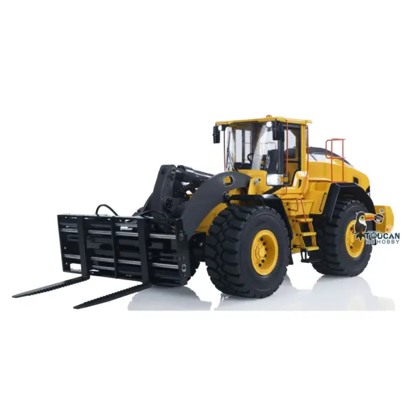 1/14 Metal RC Hydraulic Loader E260L Remote Control Construction Vehicle Flysky ST8 Radio Lock Differential Axle Fork Quick Coupler Light Sound ESC Battery