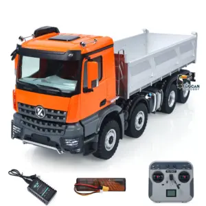 Kabolite 8X8 1/14 RC Dump Truck 5703 Electric Lifting Remote Control Tipper Model 2Speed Gearbox Lights Sound System Battery Charger