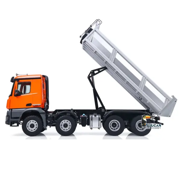 Kabolite 8X8 1/14 RC Dump Truck 5703 Electric Lifting Remote Control Tipper Model 2Speed Gearbox Lights Sound System Battery Charger