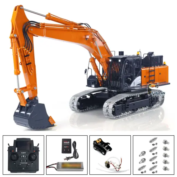 LESU Metal 1/14 RC Hydraulic Excavator Aoue ZX490 Remote Control Heavy Construction Digger Model Paladin PL18EV Lite Sound Smoke CNC