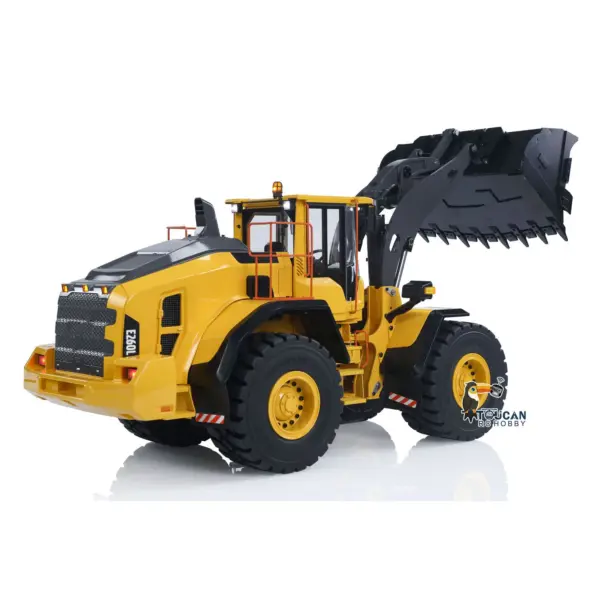 1/14 Metal RC Hydraulic Loader E260L Remote Control Construction Vehicle Flysky ST8 Radio Lock Differential Axle Fork Quick Coupler Light Sound ESC Battery